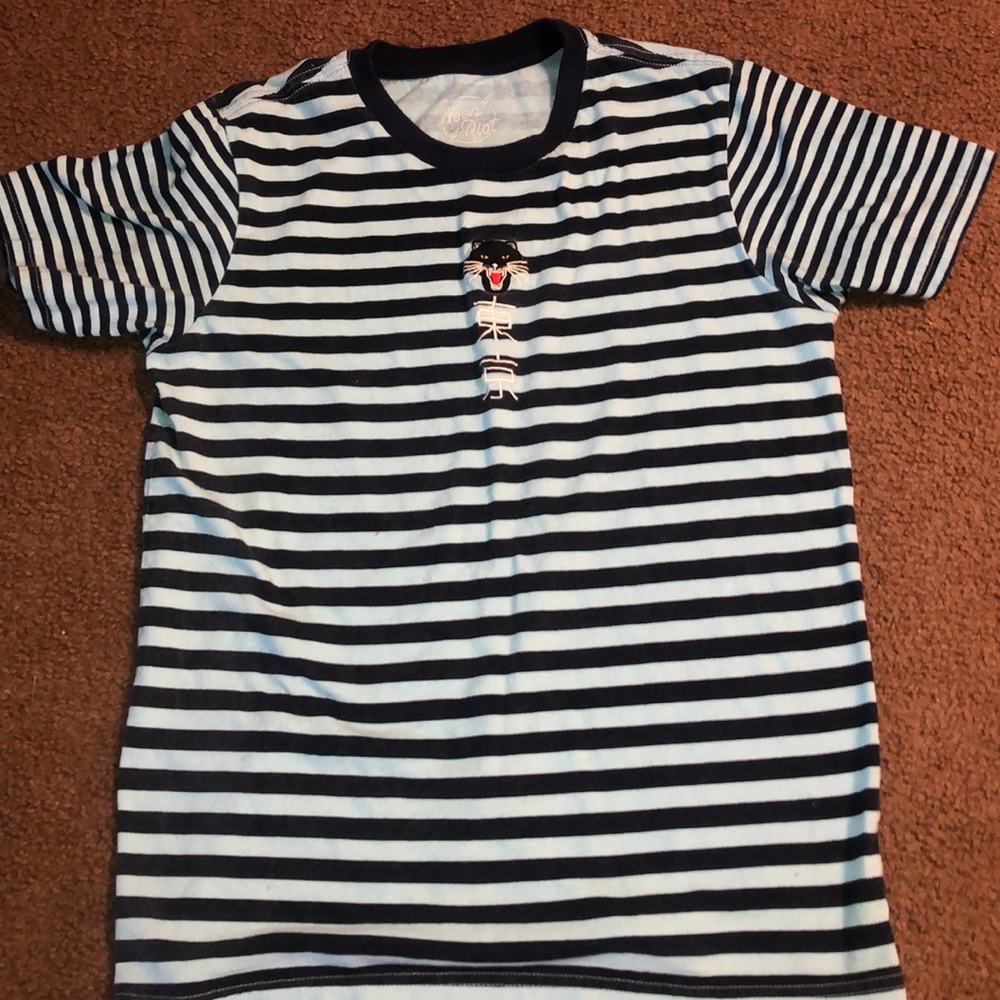 neon riot striped shirt
